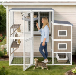 Large Walk-in Cat Outdoor Cat Enclosure