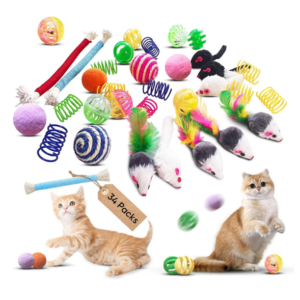 Cat Toys for Indoor Cats, 34 Packs